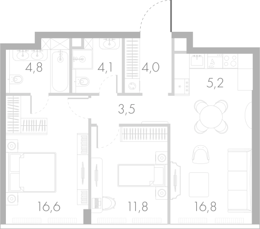 Купить квартиру в районе Дорогомилово в Москве. Вариант № 74830, 0, площадь -  квм, цена 59067224 рублей