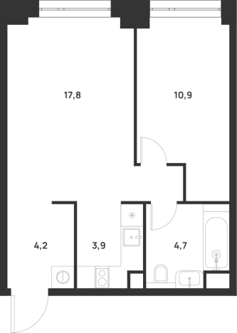 Купить однокомнатную квартиру в новостройках в районе Текстильщики в Москве. Вариант № 156493, 0, площадь -  квм, цена 23333588 рублей
