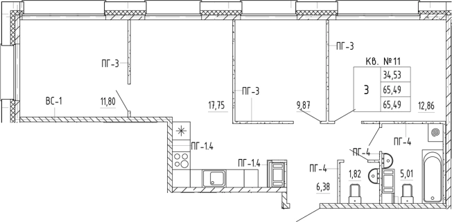 Купить многокомнатную квартиру в новостройках в ЖК PlUS Пулковский в Санкт-Петербурге. Вариант № 5584645, 0, площадь -  квм, цена 14538780 рублей