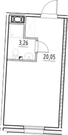 Купить Студию у метро Бухарестская в Санкт-Петербурге. Вариант № 5558721, 0, площадь -  квм, цена 6674469 рублей