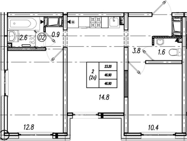 Купить квартиру в новостройках на улице Муринская дорога в Санкт-Петербурге. Вариант № 9636063, 0, площадь -  квм, цена 7733950 рублей