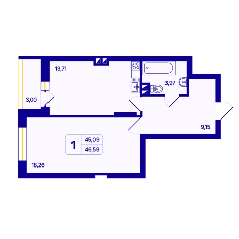 Купить однокомнатную квартиру в новостройках в ЖК 6 звезд - Шесть звезд (НОВОСИБИРСК) в Новосибирске. Вариант № 10056146, 0, площадь - квм, цена 7000000 рублей