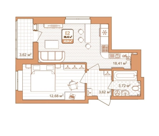 Купить квартиру в новостройках в Тульской области. Вариант № 79167, 0, площадь -  квм, цена 3783600 рублей