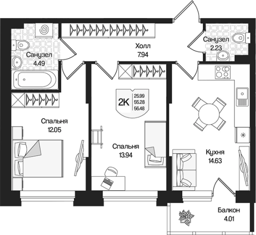 Купить квартиру в новостройках у метро Парнас в Ленинградской области. Вариант № 9314031, 0, площадь -  квм, цена 12708926 рублей