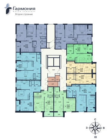 . Вариант № 2839282, 1, площадь - 41.4 квм, цена 3933000 рублей