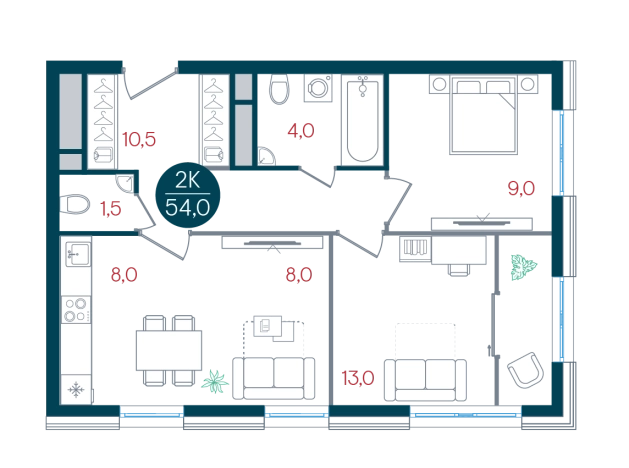 Купить двухкомнатную квартиру у метро Кантемировская в Москве. Вариант № 8948693, 0, площадь - квм, цена 19320614 рублей