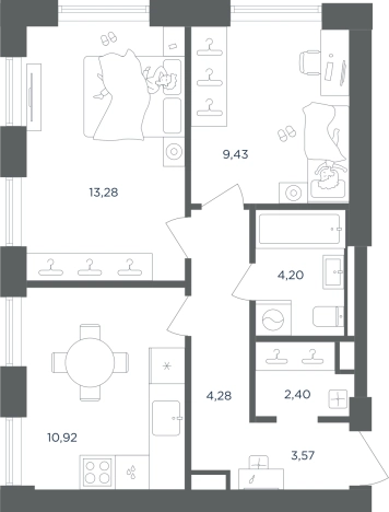 Купить квартиру у метро Печатники в Москве. Вариант № 1225364, 0, площадь - квм, цена 21010960 рублей