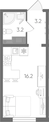 Купить Студию в ЖК Ручьи 2 в Санкт-Петербурге. Вариант № 7605116, 0, площадь -  квм, цена 4337663 рублей