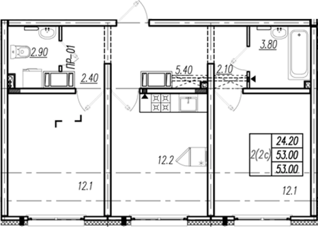 Купить двухкомнатную квартиру в новостройках в ЖК Цветной город в Санкт-Петербурге. Вариант № 9634852, 0, площадь -  квм, цена 8324975 рублей