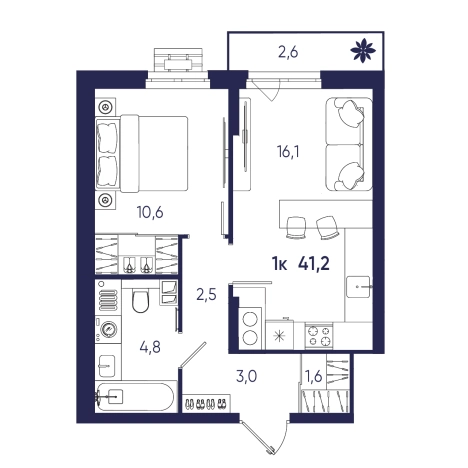 Купить однокомнатную квартиру на вторичке на улице Ленинградская в Пензе. Вариант № 10320443, 0, площадь -  квм, цена 3934600 рублей