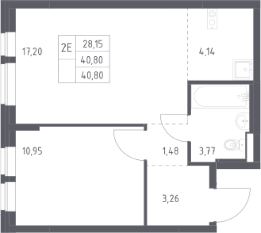 Купить однокомнатную квартиру на улице Центральная в Щёлкове. Вариант № 2384462, 0, площадь - квм, цена 9453149 рублей