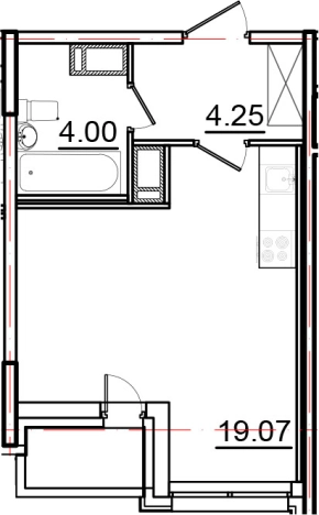 Купить Студию на улице Вадима Шефнера в Санкт-Петербурге. Вариант № 6511218, 0, площадь -  квм, цена 7658500 рублей