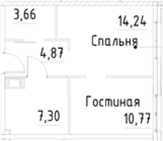 Купить однокомнатную квартиру у метро Улица Дыбенко в Санкт-Петербурге. Вариант № 9327316, 0, площадь -  квм, цена 7516726 рублей