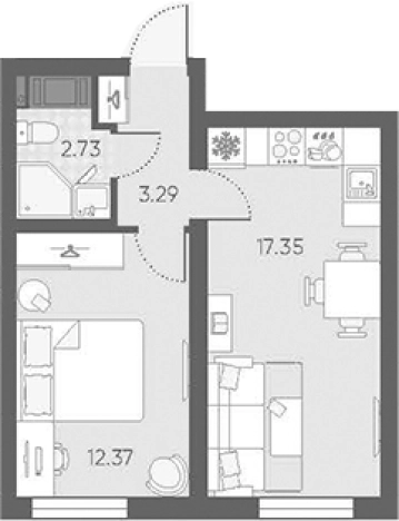 Купить двухкомнатную квартиру в новостройках в ЖК Морская миля в Санкт-Петербурге. Вариант № 6889367, 0, площадь -  квм, цена 9774103 рублей