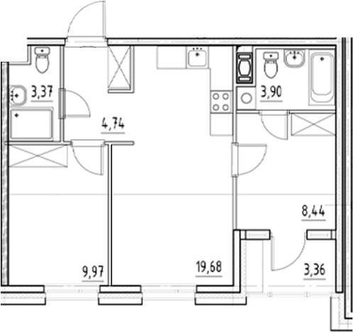 Купить трехкомнатную квартиру в новостройках в ЖК Nigilist в Санкт-Петербурге. Вариант № 5559917, 0, площадь -  квм, цена 17112468 рублей