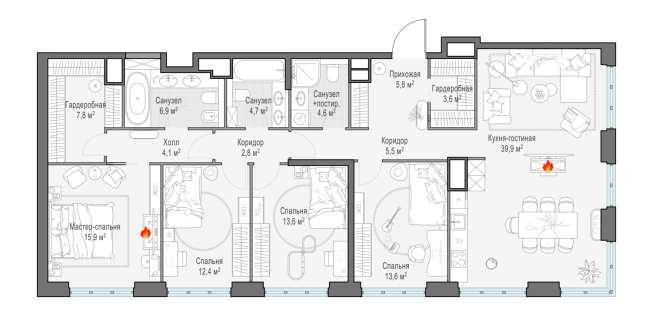 . Вариант № 169230, 0, площадь - 141.3 квм, цена 136280000 рублей