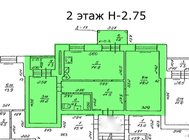 . Вариант № 2922, 27, площадь - 60 квм, цена 7870000 рублей