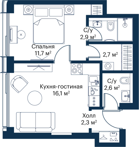 Купить квартиру в ЖК City Bay в Москве. Вариант № 149262, 0, площадь -  квм, цена 21245403 рублей
