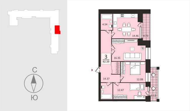 Купить квартиру в ЖК Загородный парк в Владимире. Вариант № 1151298, 0, площадь -  квм, цена 10159600 рублей