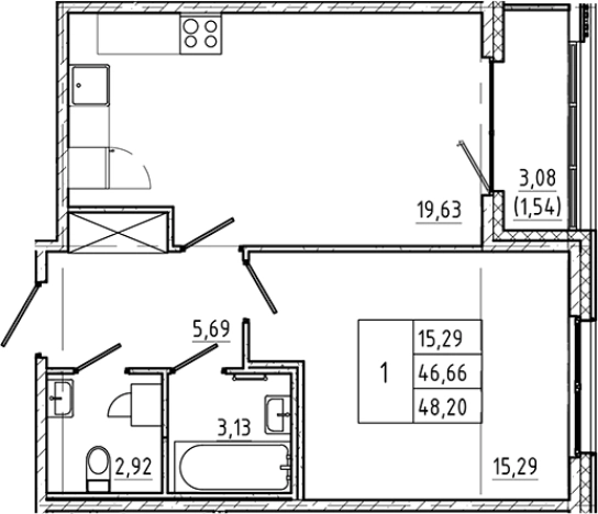 Купить однокомнатную квартиру на улице 7-я линия Васильевского острова в Санкт-Петербурге. Вариант № 7598311, 0, площадь -  квм, цена 21655872 рублей