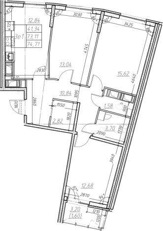 Купить четырехкомнатную квартиру на улице Оборонная в Мурине. Вариант № 6853257, 0, площадь -  квм, цена 10209812 рублей