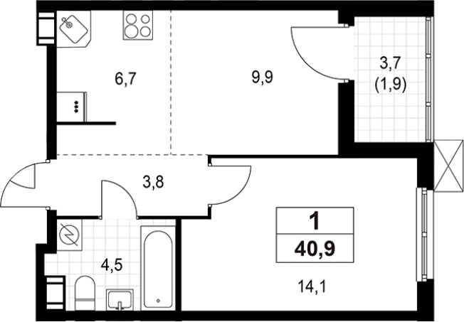 Купить квартиру в ЖК А101 Лаголово в Ленинградской области. Вариант № 8924612, 0, площадь -  квм, цена 7115373 рублей