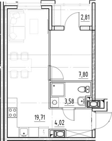 Купить двухкомнатную квартиру в ЖК Nigilist в Санкт-Петербурге. Вариант № 5559751, 0, площадь -  квм, цена 14403853 рублей
