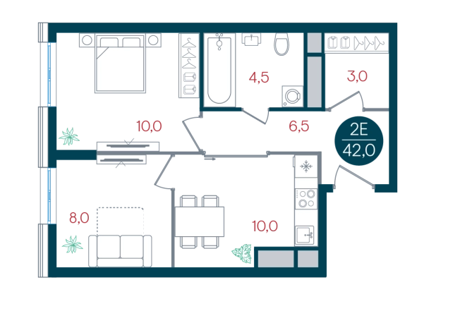Купить двухкомнатную квартиру в ЖК Кантемировский в Москве. Вариант № 8948497, 0, площадь -  квм, цена 14541842 рублей