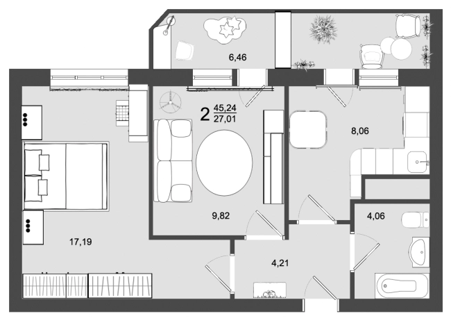 Купить квартиру в ЖК Майданово Парк в Клине. Вариант № 140669, 0, площадь -  квм, цена 6350000 рублей