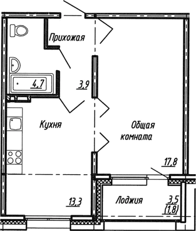 Купить однокомнатную квартиру у метро Рыбацкое в Ленинградской области. Вариант № 7784320, 0, площадь -  квм, цена 6225000 рублей