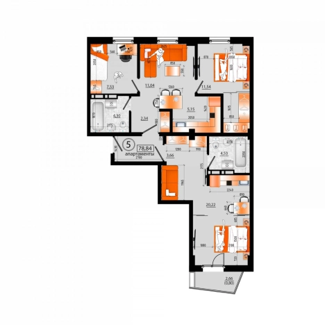 Купить трехкомнатную квартиру в Приморском крае. Вариант № 6058546, 0, площадь -  квм, цена 14900760 рублей