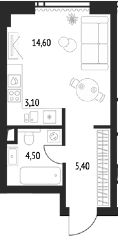 Купить квартиру в районе Бутырский в Москве. Вариант № 90790, 0, площадь -  квм, цена 21080677 рублей