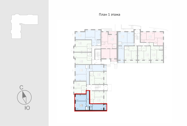. Вариант № 152024, 1, площадь - 80.86 квм, цена 10188360 рублей