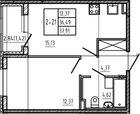 Купить двухкомнатную квартиру на улице Любимая в Сертолове. Вариант № 6963738, 0, площадь -  квм, цена 6823800 рублей