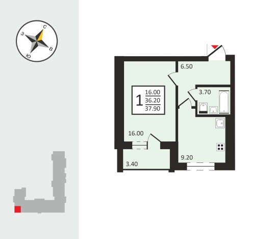 Купить квартиру на улице Новгородская в Владимире. Вариант № 1303635, 0, площадь -  квм, цена 3831600 рублей
