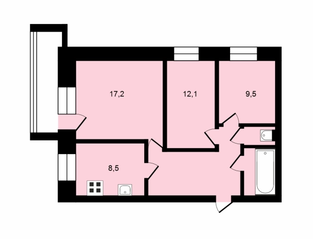 Купить трехкомнатную квартиру в Иванове. Вариант № 2004835, 19, площадь -  квм, цена 6600000 рублей