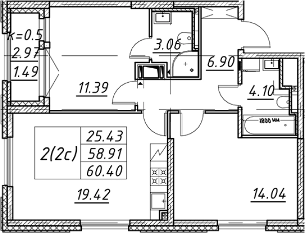 Купить трехкомнатную квартиру у метро Елизаровская в Санкт-Петербурге. Вариант № 7850687, 0, площадь -  квм, цена 21830190 рублей