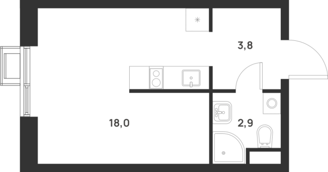 Купить Студию на улице Разведчика Дейча в Москве. Вариант № 10013829, 0, площадь -  квм, цена 11943712 рублей