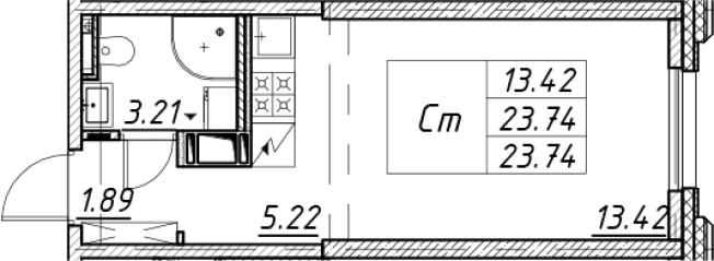 Купить Студию в ЖК Цивилизация на Неве в Санкт-Петербурге. Вариант № 7849392, 0, площадь -  квм, цена 7812477 рублей