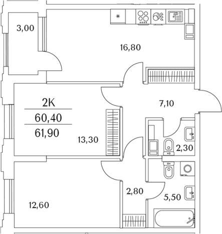 Купить трехкомнатную квартиру в ЖК Тайм Сквер в Санкт-Петербурге. Вариант № 8102727, 0, площадь -  квм, цена 16814630 рублей