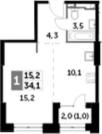 Купить квартиру у метро Хорошево в Москве. Вариант № 98697, 0, площадь -  квм, цена 23638120 рублей