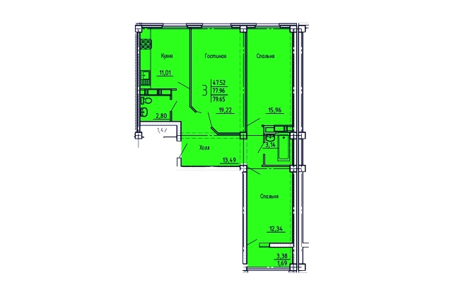 Купить квартиру на вторичке в ЖК Жилой комплекс "Арбековская застава" в Пензе. Вариант № 8918489, 0, площадь -  квм, цена 6172875 рублей