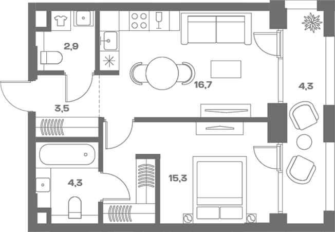 Купить квартиру на улице Часовая в Москве. Вариант № 3584914, 0, площадь -  квм, цена 28124800 рублей