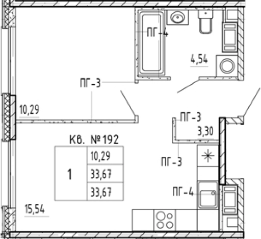 Купить однокомнатную квартиру в новостройках в ЖК PlUS Пулковский в Санкт-Петербурге. Вариант № 5587159, 0, площадь -  квм, цена 7457905 рублей