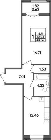 Купить квартиру у метро Парнас в Ленинградской области. Вариант № 7601172, 0, площадь -  квм, цена 5833380 рублей