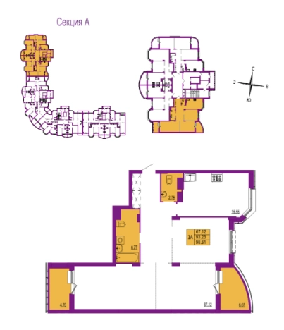 Купить квартиру в новостройках в Владимире. Вариант № 3185821, 1, площадь -  квм, цена 12326250 рублей
