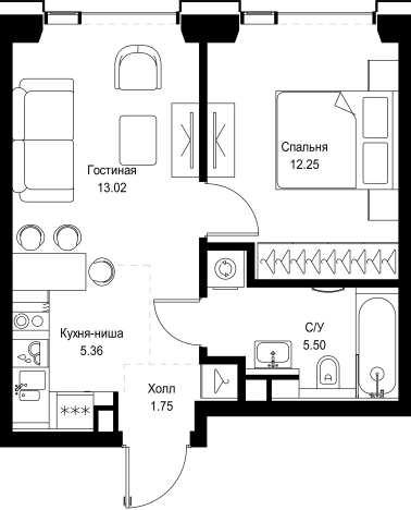 Купить однокомнатную квартиру в новостройках у метро Давыдково в Москве. Вариант № 10349523, 0, площадь -  квм, цена 24523512 рублей