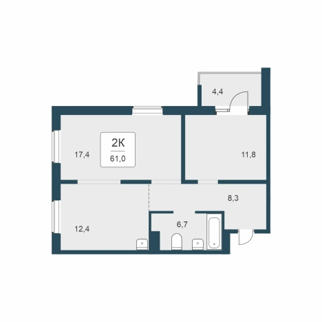 Купить двухкомнатную квартиру в ЖК Цветной Бульвар в Новосибирске. Вариант № 9874228, 0, площадь -  квм, цена 7700000 рублей