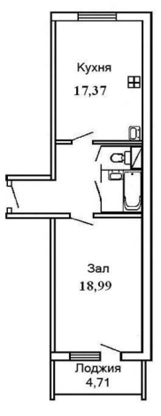 Купить однокомнатную квартиру на улице 3-й проезд Можайского в Пензе. Вариант № 7883225, 0, площадь -  квм, цена 3435000 рублей