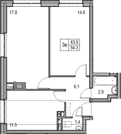 Купить трехкомнатную квартиру в районе Невский в Санкт-Петербурге. Вариант № 329147, 0, площадь -  квм, цена 8930076 рублей